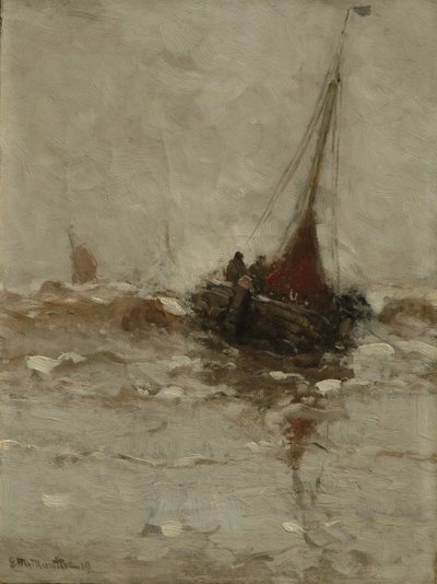 Bomschuit in the Surf by Gerhard Morgenstjerne Munthe